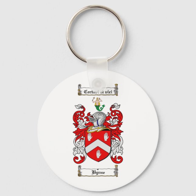 PORTE-CLÉS BYRNE FAMILLE CREST - BYRNE COAT D'ARMES (Recto)