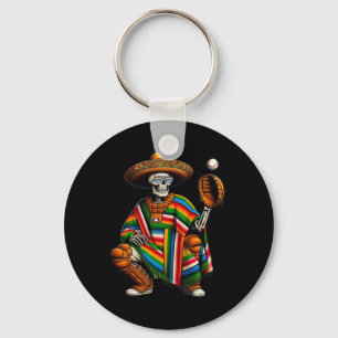 Porte-clés Bysebyll Skeleton Mexicain Sombrero Cinco De Mayo 