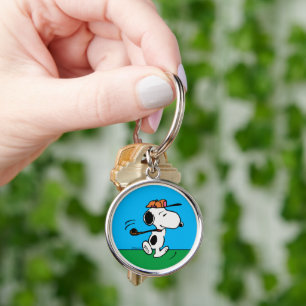 Porte-clés cacahuètes   Snoopy Golf Swing