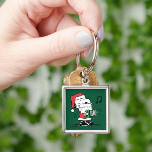 Porte-clés cacahuètes   Snoopy Santa Claus Accordian