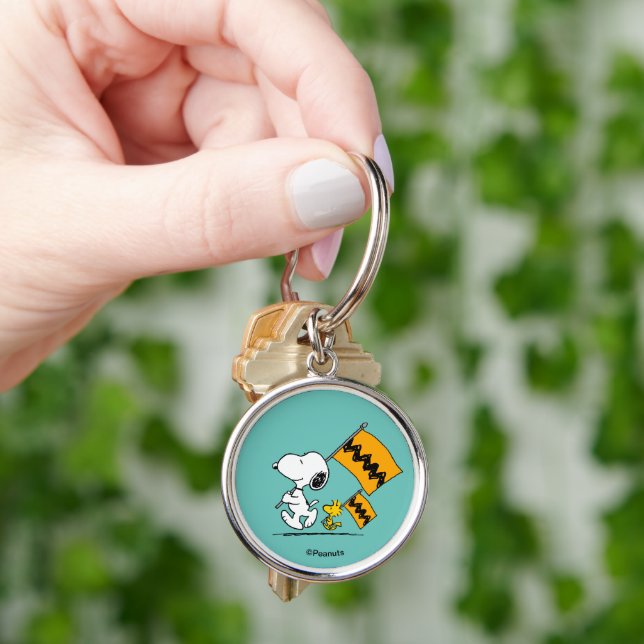 Porte-clés cacahuètes | Snoopy & Woodstock (main)