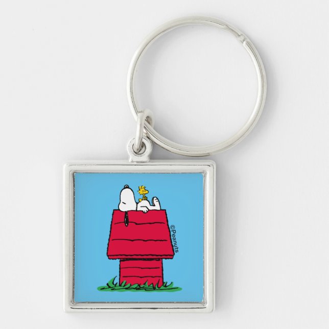 Porte-clés cacahuètes | Snoopy & Woodstock Doghouse (Devant)