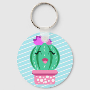 Porte-clés Cactus ronds Kawaii à pots mignons