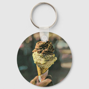 Porte-clés Cadeau amoureux de crème glacée