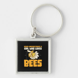 Porte-clés Cadeau apiculteur   Une fille qui aime les abeille