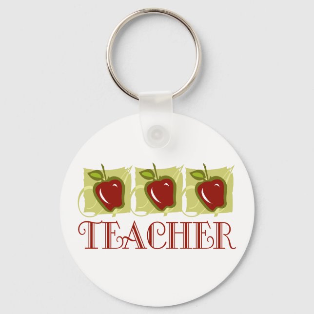 Porte-clés Cadeau Apple Teacher School (Recto)