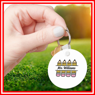 Porte-clés Cadeau Crayon Enseignant Remerciement Rentrée Scol