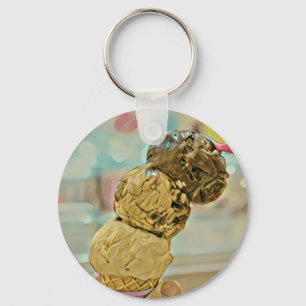 Porte-clés Cadeau d'anniversaire de crème glacée