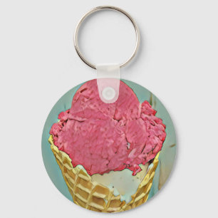 Porte-clés Cadeau d'anniversaire de crème glacée