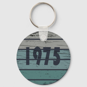 Porte-clés Cadeau d'anniversaire vintage né en 1975