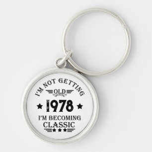 Porte-clés Cadeau d'anniversaire vintage personnalisé