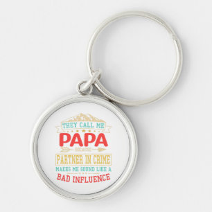 Porte-clés Cadeau de fête des pères - ils m'appellent mauvais