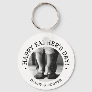 Porte-clés Cadeau de fête des pères photo personnalisée