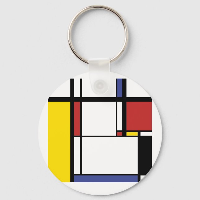 Porte-clés Cadeau de flacons - Piet Mondrian (Recto)