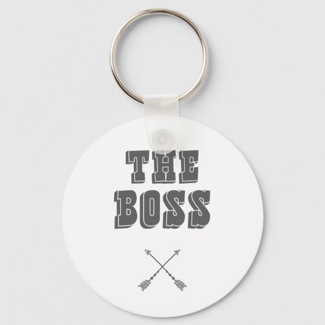Porte-clés Cadeau de jumelage Couples Cadeau The Boss Cadeau (Recto)