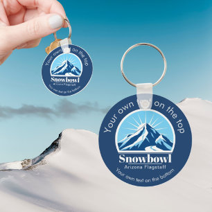 Porte-clés Cadeau de la station de ski Snowbowl Arizona Flags