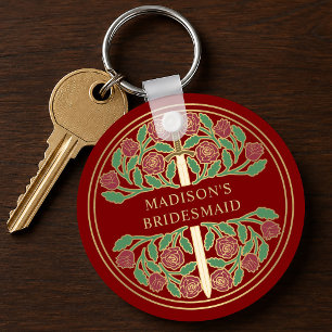 Porte-clés Cadeau de mariage royal Demoiselle d'honneur flora