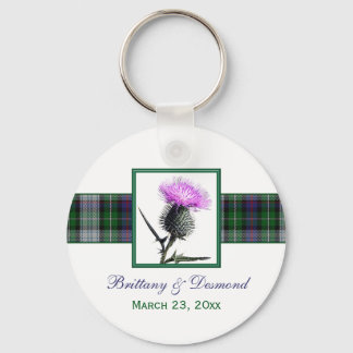 Porte-clés Cadeau de Mariage Tartan et Chardon