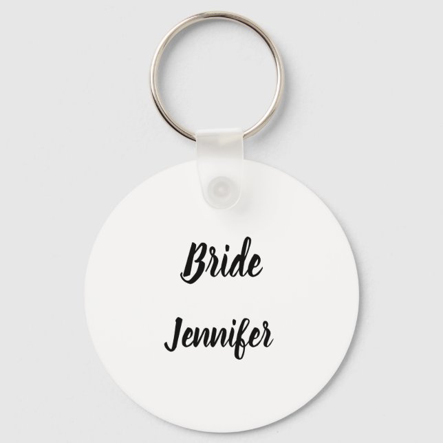 Porte-clés Cadeau de mariée Nom personnalisé Cadeaux Mariage (Recto)