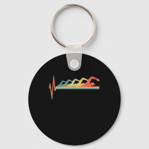 Porte-clés Cadeau de natation Heartbeat Premium