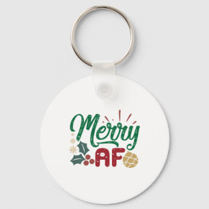 Porte-clés Cadeau de Noël Merry AF Cool Sassy