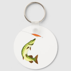 Porte-clés Cadeau de pêche au brochet