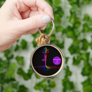 Porte-clés Cadeau de rétablissement LGBTQ Arbre de Vie