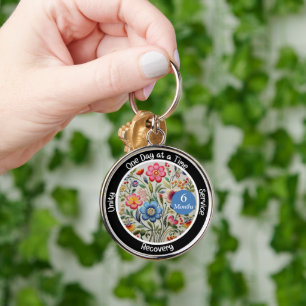 Porte-clés Cadeau d'étape de récupération personnalisé - Flor