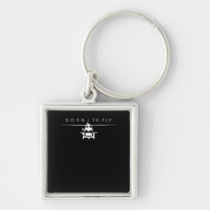 Porte-clés Cadeau du pilote d'hélicoptère de l'aviation mil