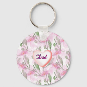 Porte-clés Cadeau floral personnalisé à l'aquarelle