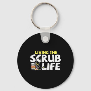 Porte-clés Cadeau infirmière Vivre La Vie Scrub