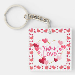 Porte-clés Cadeau mignon de coeur rose Saint Valentin