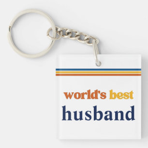 Porte-clés Cadeau Personnalisé Meilleur Mari au Monde Nom Per