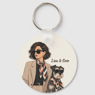 Porte-clés "Cadeau personnalisé pour maman de chien" "Proprié