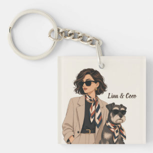 Porte-clés "Cadeau personnalisé pour maman de chien" "Proprié
