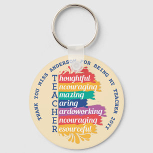 Porte-clés CADEAU PERSONNALISÉ TEACHER LOVE INSPIRE Moins de