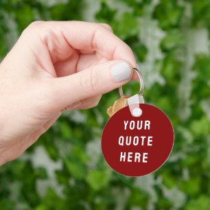 Porte-clés Cadeau Personnalisé Votre Citation Ici Marron