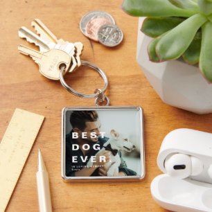 Porte-clés Cadeau photo de chien moderne le meilleur