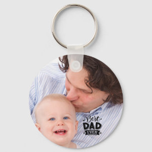 Porte-clés Cadeau photo personnalisé MEILLEUR DAD JAMAIS Fê