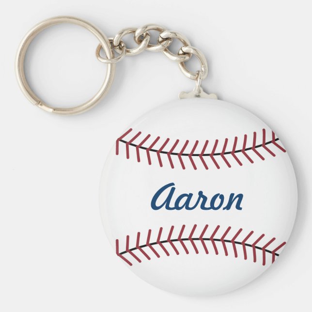 Porte-clés Cadeau Porte - clé de baseball masculin personnali (Devant)
