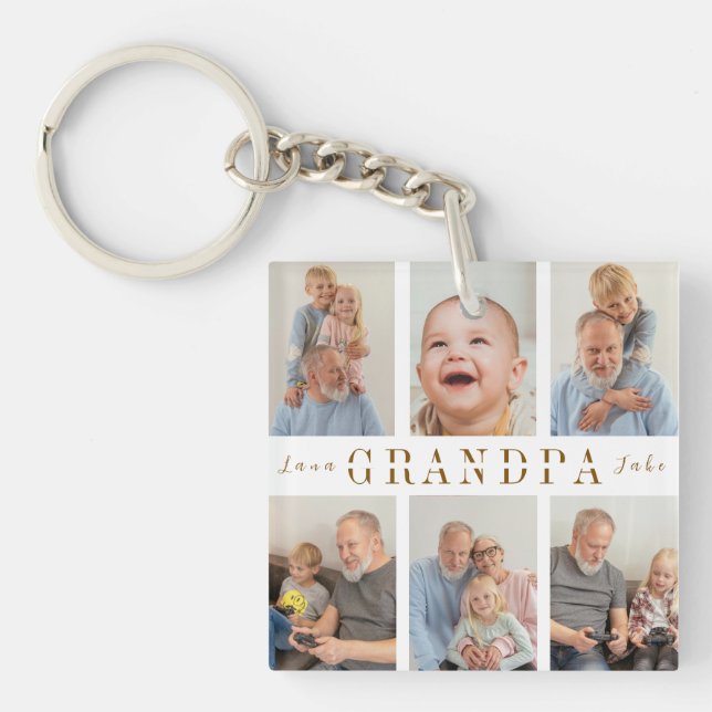 Porte-clés Cadeau Porte - clé grand-père personnalisé (Devant)