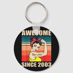 Porte-clés Cadeau pour 18 ans Femmes Vintage 18e anniversaire