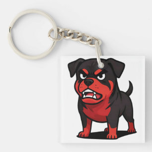 Porte-clés Cadeau pour amateur de chien Rottweiler de dessin