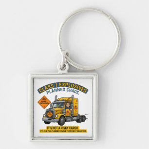 Porte-clés Cadeau pour camionneur de classe 1 explosifs ADR