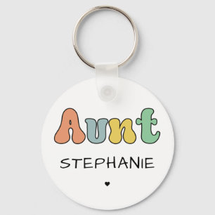 Porte-clés Cadeau Retro Tante Personnalisé   Tante personnali