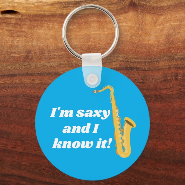 Porte-clés Cadeau saxophone personnalisé (Recto)
