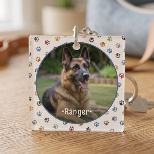 Porte-clés Cadeau Souvenir Photo d'Animal de Compagnie Emprei