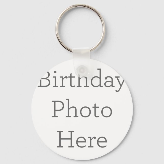 Porte-clés Cadeau unique pour Porte - clé photo anniversaire (Recto)