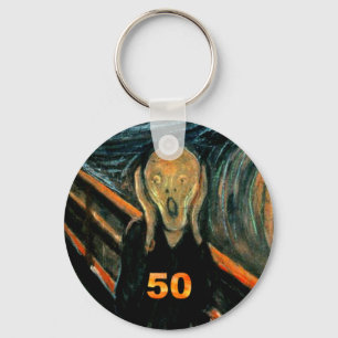 Porte-clés Cadeaux 50e Anniversaire, Le cri 50!