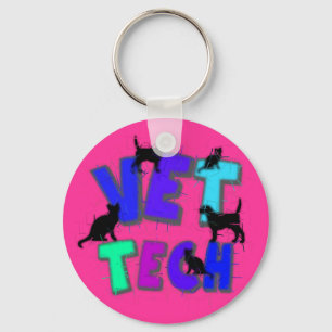 Porte-clés Cadeaux Artsy de technologie de vétérinaire,